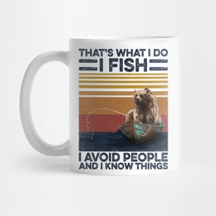 Fishing Bear I Fish And Avoid People Mug